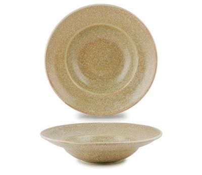 28 cm Pallene Bella green porcelain pasta bowl for horeca professional use