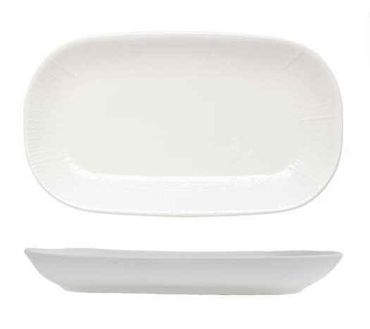 29 cm Zenith oval plate organic white porcelain for horeca use