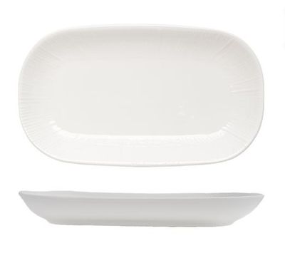29 cm Zenith oval plate organic white porcelain for horeca use