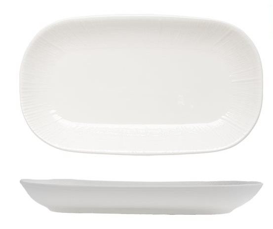 35.5 cm Zenith white porcelain oval plate for horeca use