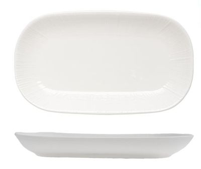 35.5 cm Zenith white porcelain oval plate for horeca use