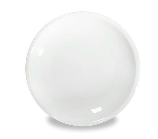 24 cm Riviera simple white porcelain flat plate for horeca use