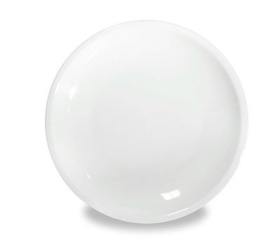 24 cm Riviera simple white porcelain flat plate for horeca use