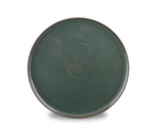 33 cm Keops Maar green glazed porcelain pizza plate for horeca use