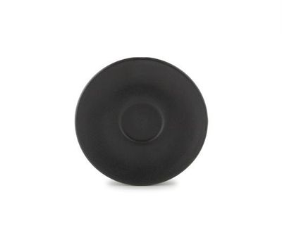 13 cm Glam matte black porcelain coffee saucer for horeca use