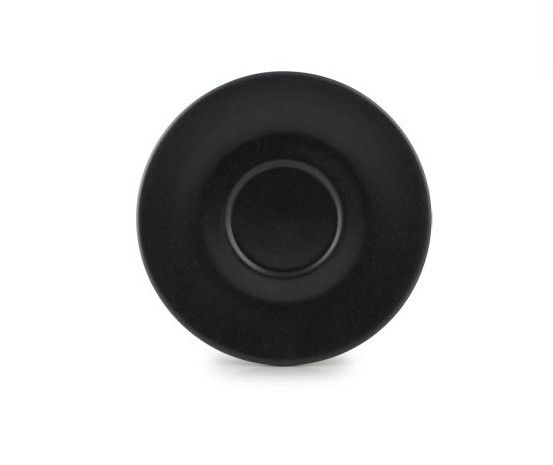 16 cm Glam matte black porcelain tea saucer for horeca use