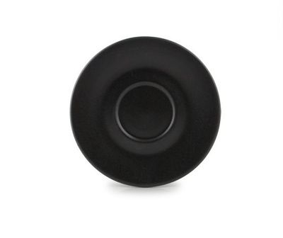 16 cm Glam matte black porcelain tea saucer for horeca use