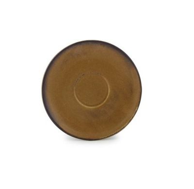 Untertasse 13 cm La Terre satin rostbraunes Porzellan horeca
