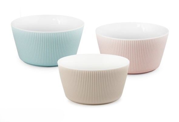 Porcelain bowl 13 cm striped dishwasher safe horeca use