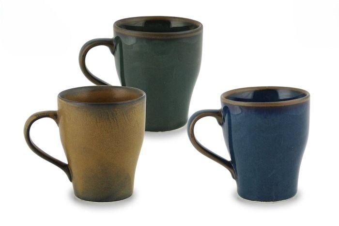 Mug cup porcelain 28 cl Laterre assorted colors rustic finish horeca use