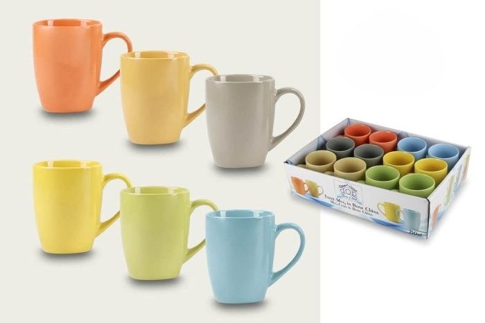 Mug cup porcelain 35 cl colored comfortable grip horeca use