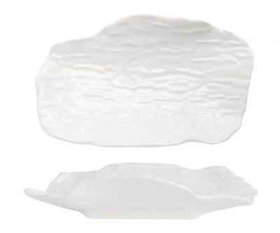 Rectangular tray porcelain white 21x13 cm Wood horeca use