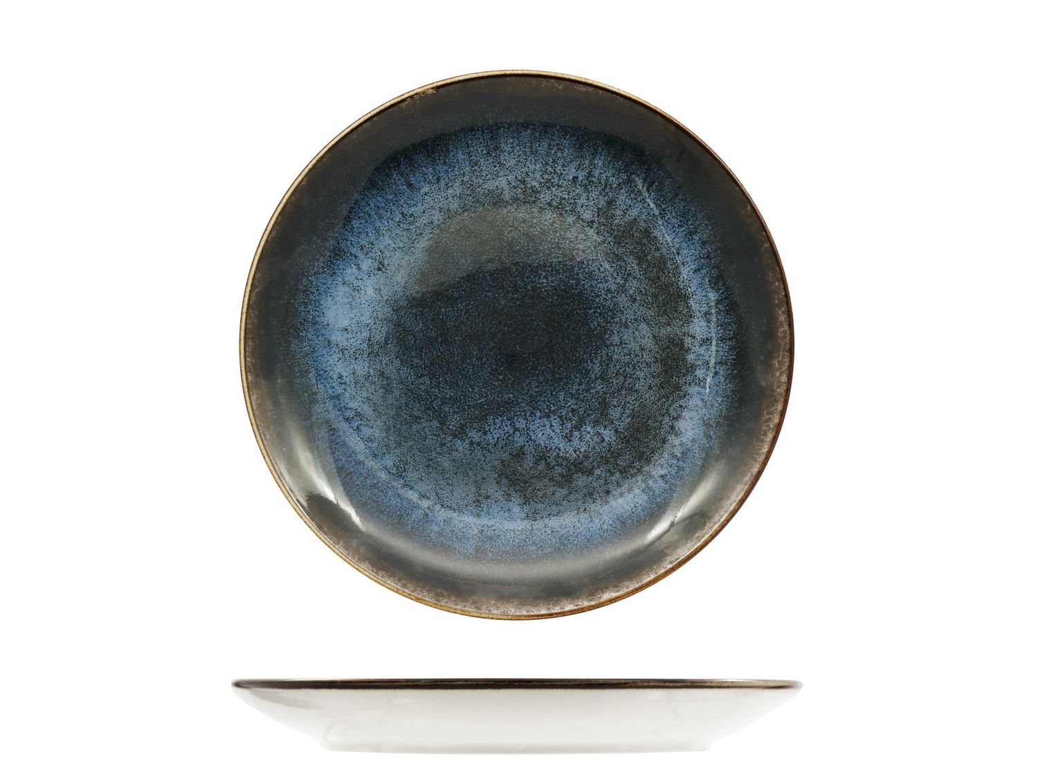Tirolix Modry dessert plate 19 cm in blue porcelain for horeca use