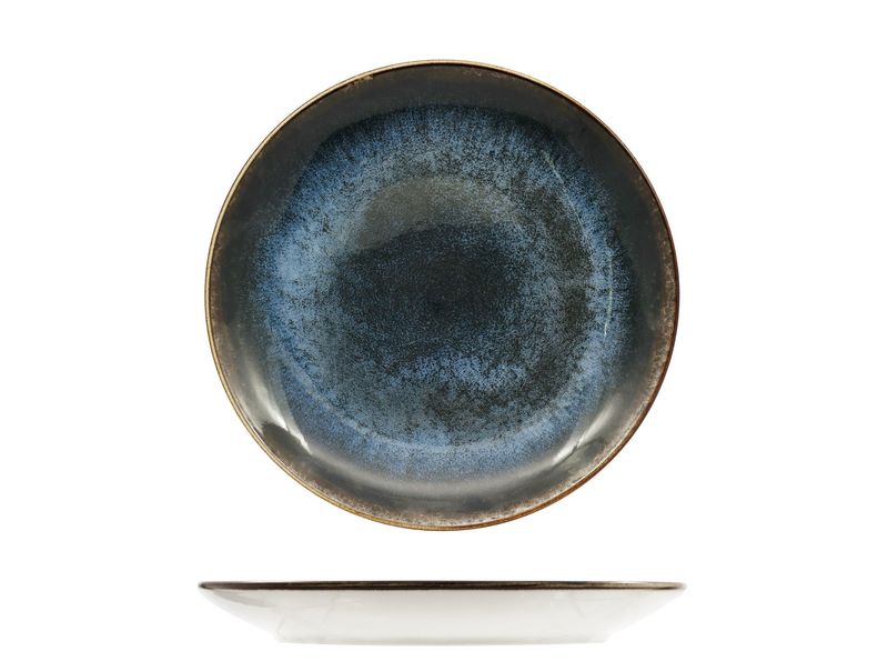Tirolix Modry dessert plate 19 cm in blue porcelain for horeca use