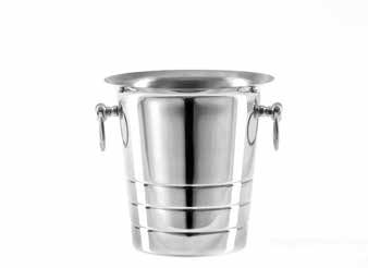 Tirolix stainless steel wine cooler with rings for one bottle horeca