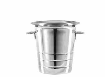 Tirolix stainless steel wine cooler with handles for one bottle horeca