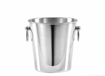 Tirolix stainless steel cooler with knobs and rings for 1 bottle horeca