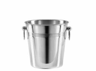 Tirolix stainless steel cooler with chrome knobs and rings 1 bottle horeca
