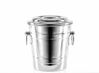 Tirolix stainless steel cooler with rings lid and insert 1 bottle horeca
