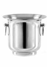 Tirolix stainless steel cooler with chrome knobs and rings 1 bottle horeca