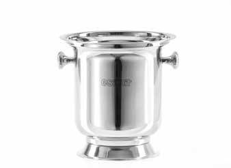 Tirolix stainless steel cooler with base and chrome knobs horeca