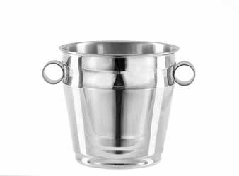 Tirolix stainless steel cooler with rings for 1 bottle horeca