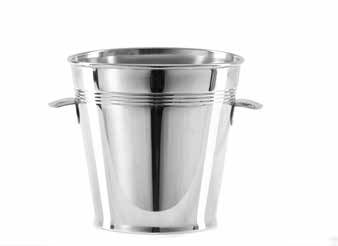 Tirolix oval stainless steel cooler with side handles 1 bottle horeca
