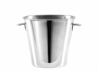 Tirolix oval polished stainless steel cooler with handles 1 bottle horeca