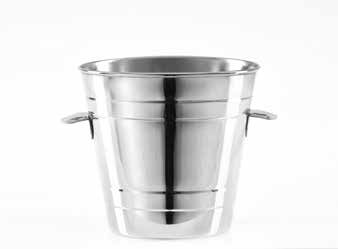 Tirolix oval stainless steel cooler with handles satin interior 1 bottle horeca