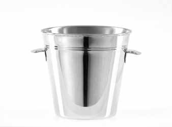Tirolix oval stainless steel cooler with side handles 1 bottle horeca