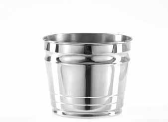Tirolix large stainless steel cooler with decorative band 2 3 bottles horeca