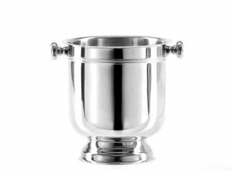 Tirolix stainless steel cooler with base and chrome knobs