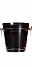 Tirolix black painted aluminium cooler with chrome knobs