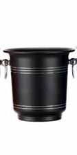 Tirolix black painted aluminium cooler with chrome knobs