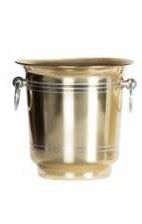 Tirolix oxidized gold aluminium cooler with chrome knobs