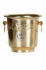 Tirolix Sektkühler Aluminium oxidiert Traubendekor Gold horeca