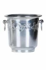 Tirolix oxidized aluminum wine bucket grape decoration silver horeca