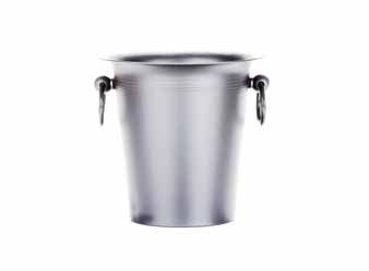 Tirolix Sektkühler Aluminium oxidiert Silber ohne Rand mit Griffen 190 mm horeca