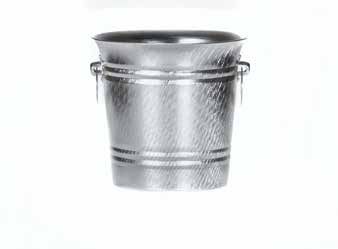 Tirolix oxidized aluminum wine bucket satin finish with slots and rings horeca