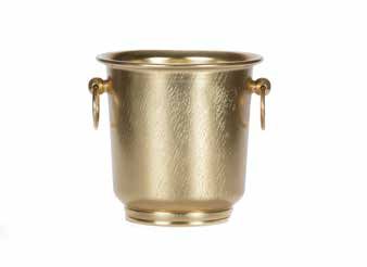 Tirolix oxidized aluminum wine bucket satin finish with round handles horeca