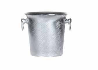 Tirolix oxidized aluminum wine bucket satin finish with cast handles horeca