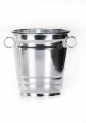 Tirolix oxidized aluminum wine bucket silver with rods bottom diameter 150 mm horeca