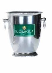 Tirolix oxidized aluminum wine bucket silver with round handles bottom diameter 150 mm horeca