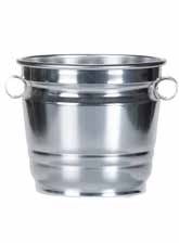 Tirolix large oxidized aluminum wine bucket silver with rods bottom diameter 200 mm horeca