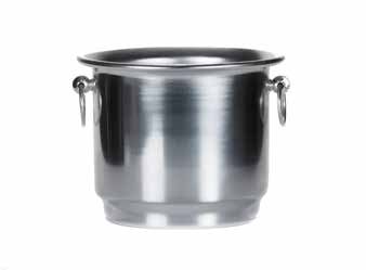 Tirolix large oxidized aluminum wine bucket with round handles bottom diameter 180 mm horeca