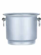 Tirolix large painted aluminum wine bucket silver with round handles bottom diameter 180 mm horeca