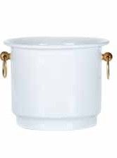 Tirolix large painted aluminum wine bucket white with round handles bottom diameter 180 mm horeca