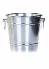 Tirolix oxidized aluminum wine bucket silver with handles horeca