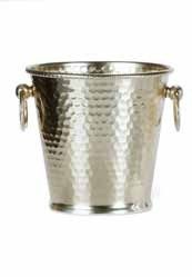 Tirolix oxidized aluminum wine bucket hammered gold with handles 200x150 mm horeca