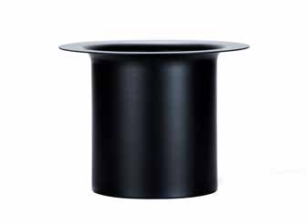 Tirolix cylindrical painted aluminum wine bucket matte black 190x180x215 mm horeca